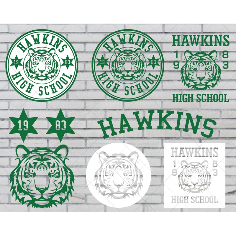 Hawkins Svg Bundle Hawkins High School Svg 1983 Svg High School Logo Svg Hawkins Emblem Svg Digital 0