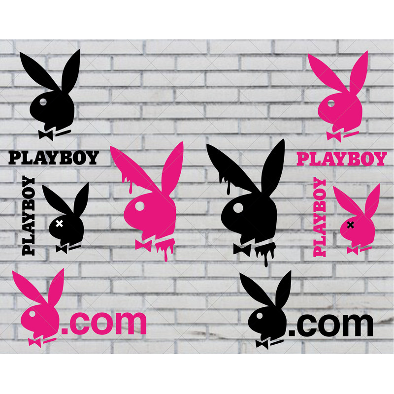 Playboy Svg Bundle Fashion Brand Svg Playboy Logo Svg Bunny Logo Svg Dripping Playboy Svg Digital D 0