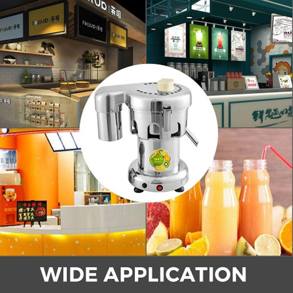 Commercial Juice Extractor Machine, 370W Stainless Steel Juicer with High-Speed Extraction for Fruits & Vegetables