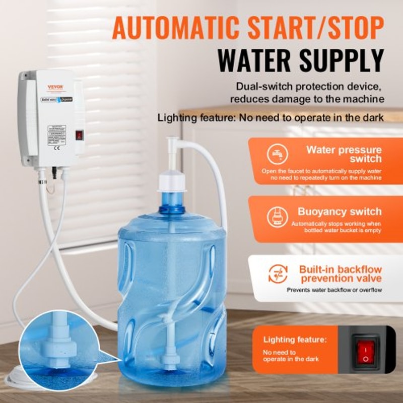 110V High Flow Bottled Water Dispenser Pump Single Inlet Work With CoffeeTea Makers Ice Machine Bev 6