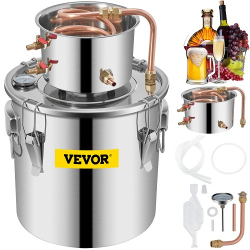 MultiPurpose Copper Alcohol Still DIY Distilling Kit For Whiskey Vodka Water  Essential Oils 0