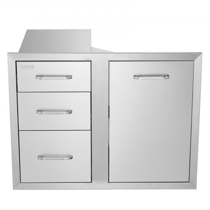 BBQ Island Storage Drawer Combo 295 W X 226 H Stainless Steel Outdoor Kitchen Organizer With Propan 10