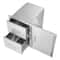 Stainless Steel Outdoor Kitchen Drawers, 32.5" BBQ Island Storage with Access Door, Double Drawers & Built-In Towel