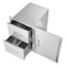 Stainless Steel Outdoor Kitchen Drawers, 32.5" BBQ Island Storage with Access Door, Double Drawers & Built-In Towel