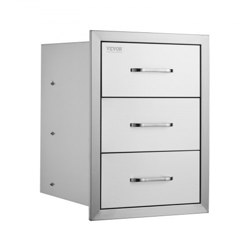 16 X 215 Stainless Steel 201 BBQ Drawer TripleTier Outdoor Kitchen Storage Chest Of Drawers For Gri 9