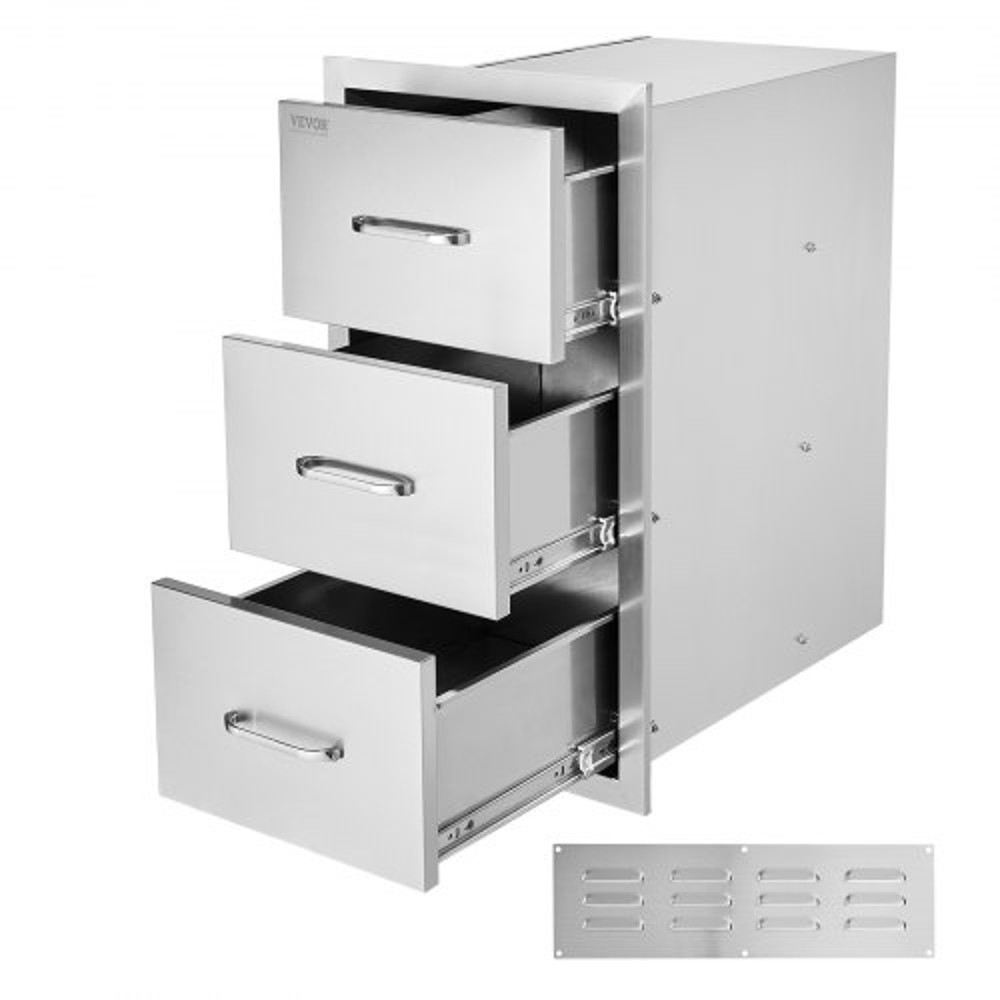 Outdoor Kitchen Drawers 16 X 285 Stainless Steel BBQ Storage Cabinet With Handle For Grill Islands 1