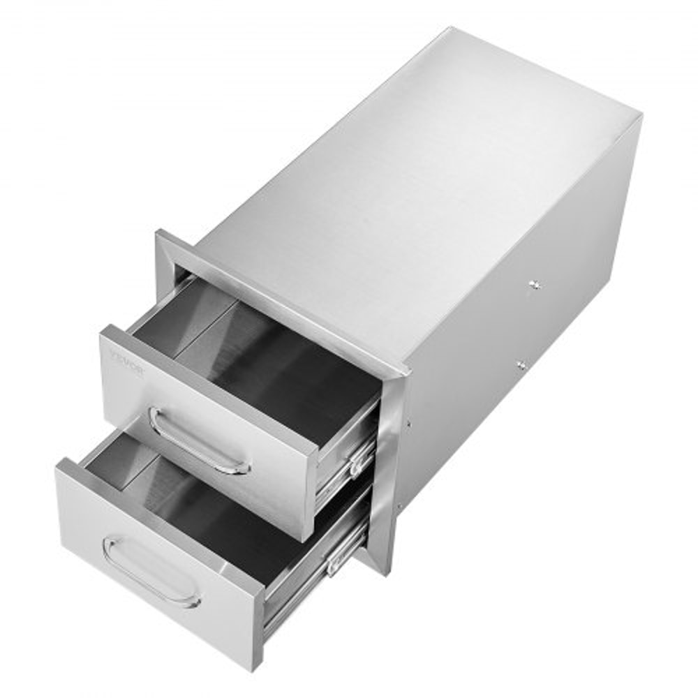 Outdoor Kitchen Drawers Stainless Steel BBQ Island Storage With Smooth Sliding Rails Handle 9