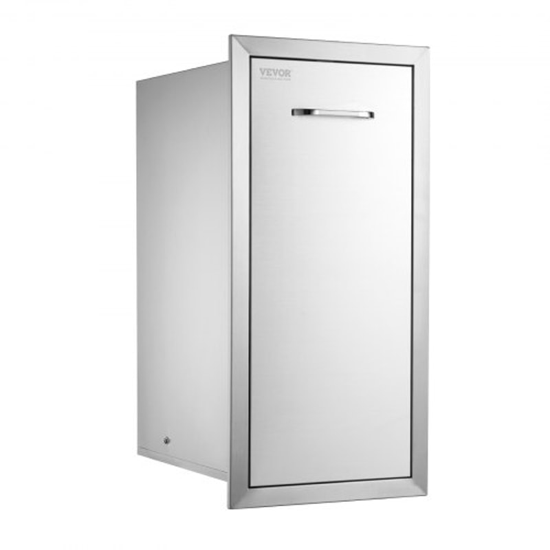 Outdoor Kitchen Trash Drawer Stainless Steel PullOut Bin For Grill Station HeavyDuty Roll Out Tras 8