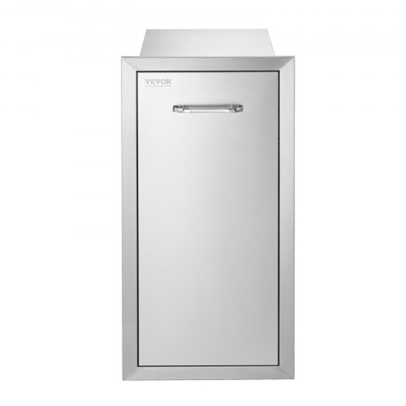 Outdoor Kitchen Trash Drawer Stainless Steel PullOut Bin For Grill Station HeavyDuty Roll Out Tras 10