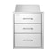 Stainless Steel Outdoor Kitchen BBQ Drawers Triple Access Chrome Handle Trash Drawer For Builtin BB 9