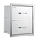 Flush Mount Double BBQ Island Drawers Outdoor Kitchen Drawers Stainless Steel Storage For Grill Sta 8