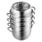 5-Tier Stainless Steel Dumpling Steamer Pot – 30cm/11.8 Dia, Works with Gas & Electric Stove Top.