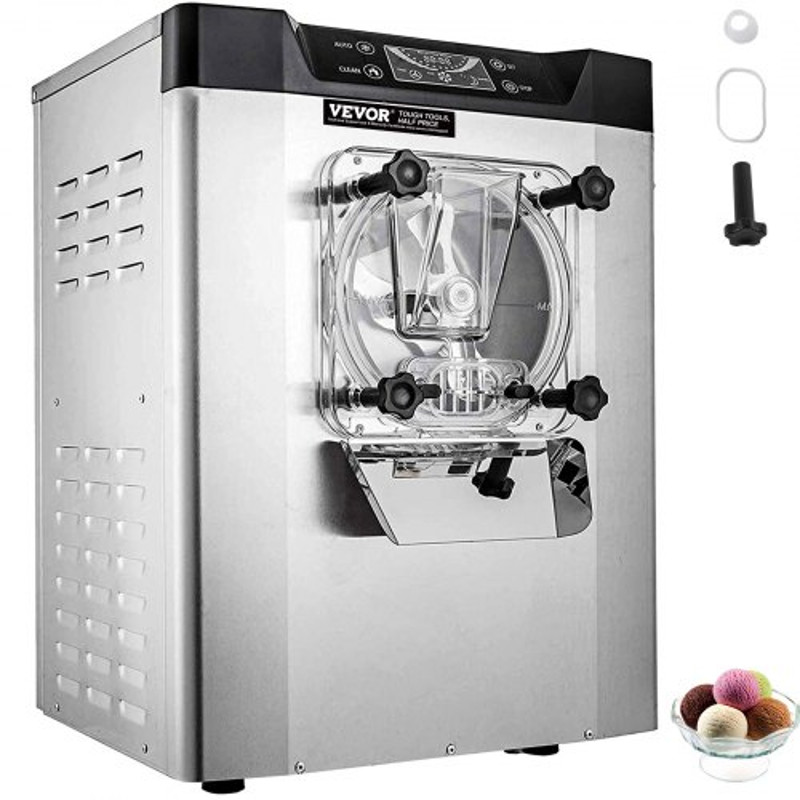 1400W Hard Serve Ice Cream Machine 53 GPH Output Auto Timer LED Display  Ideal For Restaurants Cafe 1
