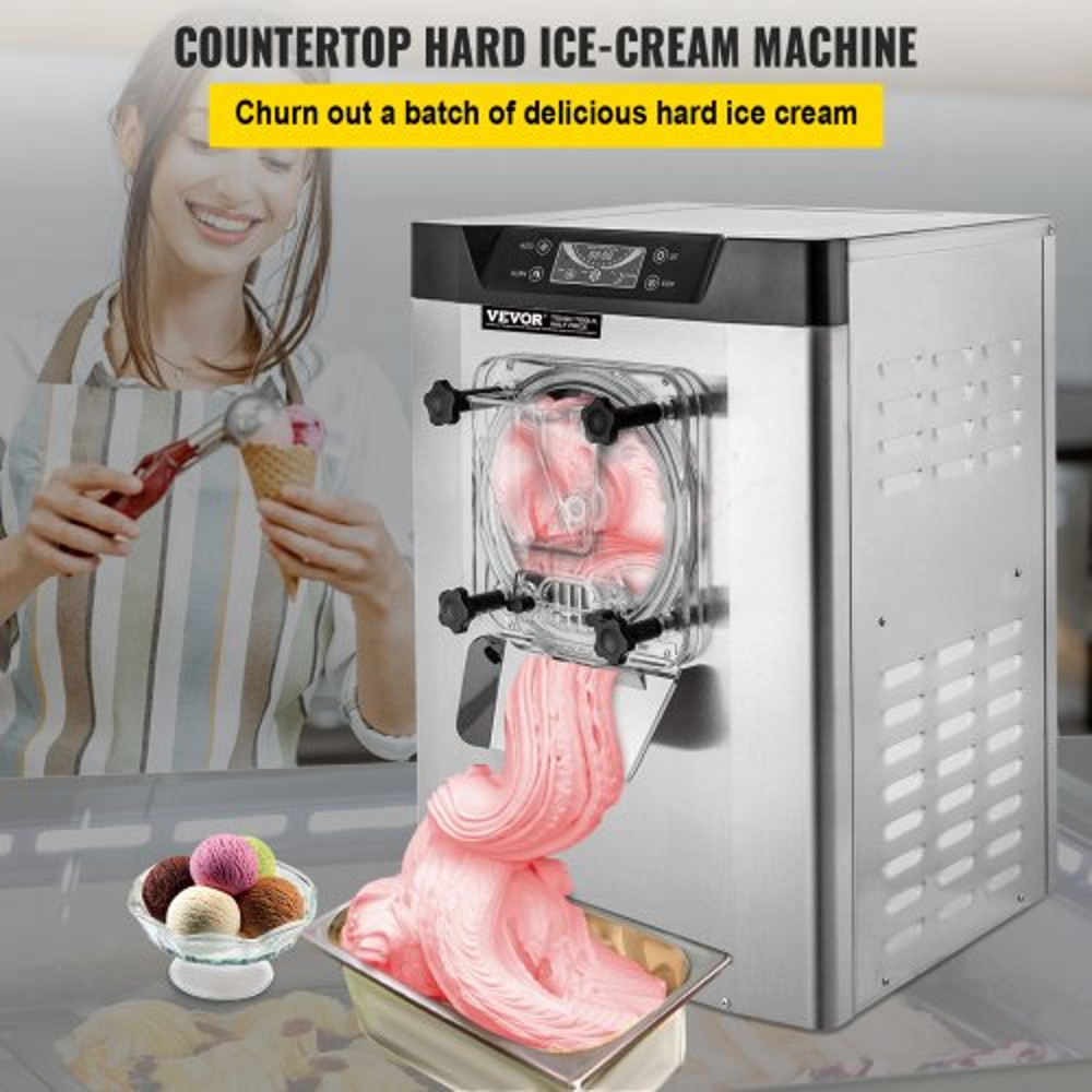 1400W Hard Serve Ice Cream Machine 53 GPH Output Auto Timer LED Display  Ideal For Restaurants Cafe 2