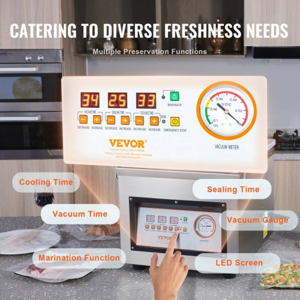 Commercial Chamber Vacuum Sealer – 110V Packaging Machine with 260mm Seal Bar