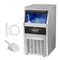 Industrial Ice Maker Machine, 110V Commercial Ice Maker, 40 Ice Cubes Per Plate, 80LBS/24H, Auto Clean, Stainless Steel