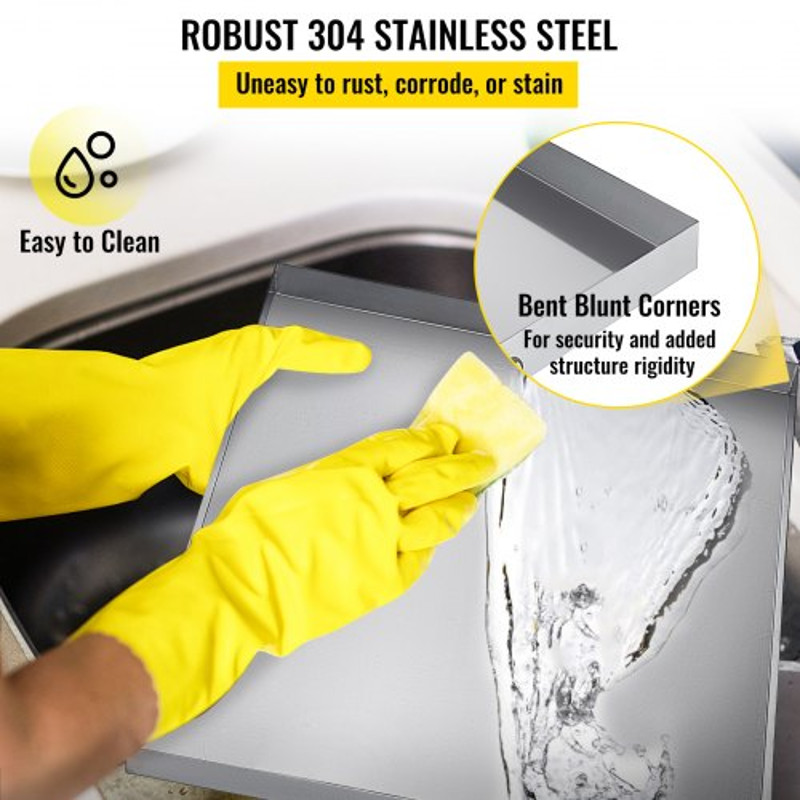 304 Stainless Steel Washing Machine Pan 25 HighEdge Leak Protection Heavy Duty Drip Tray For Washer 4