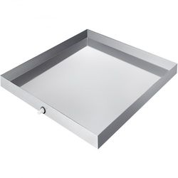 heavy duty washer drip pan, gauge galvanized steel washing machine tray with drain hole & adapter