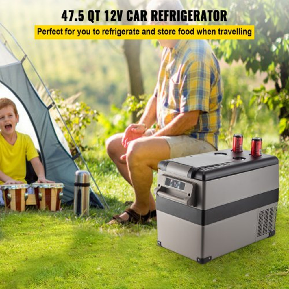 Refrigerator Portable Car Fridge Freezer with Fast Cooling, App Control, DC & AC for Travel, Camping, Home