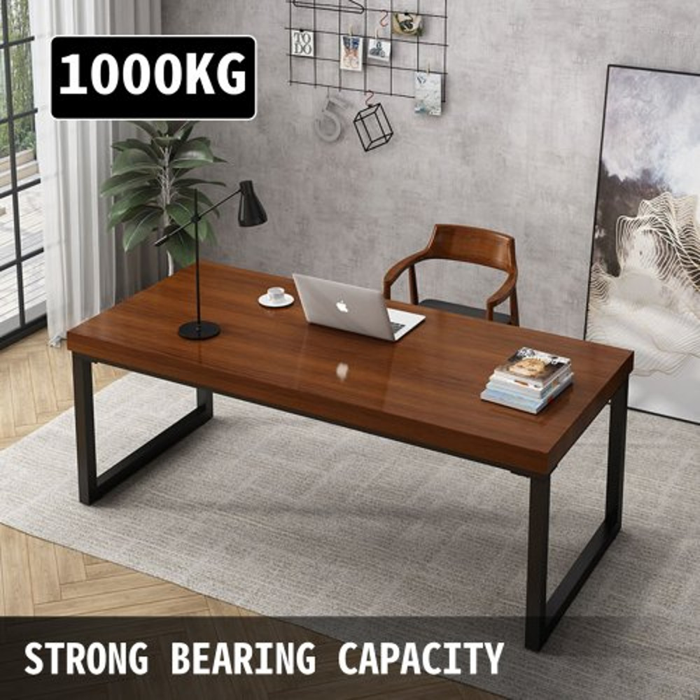 Black Steel Table Legs Set, Heavy Duty Square Box Section Industrial Country Style Dining Table Desk Legs for Wood