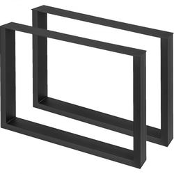 black metal table legs set, heavy-duty steel table legs for dining tables, office desks, computer desks & benches