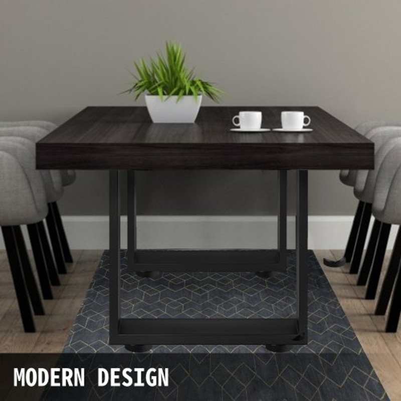 Black Metal Table Legs Set, Heavy-Duty Steel Table Legs for Dining Tables, Office Desks, Computer Desks & Benches