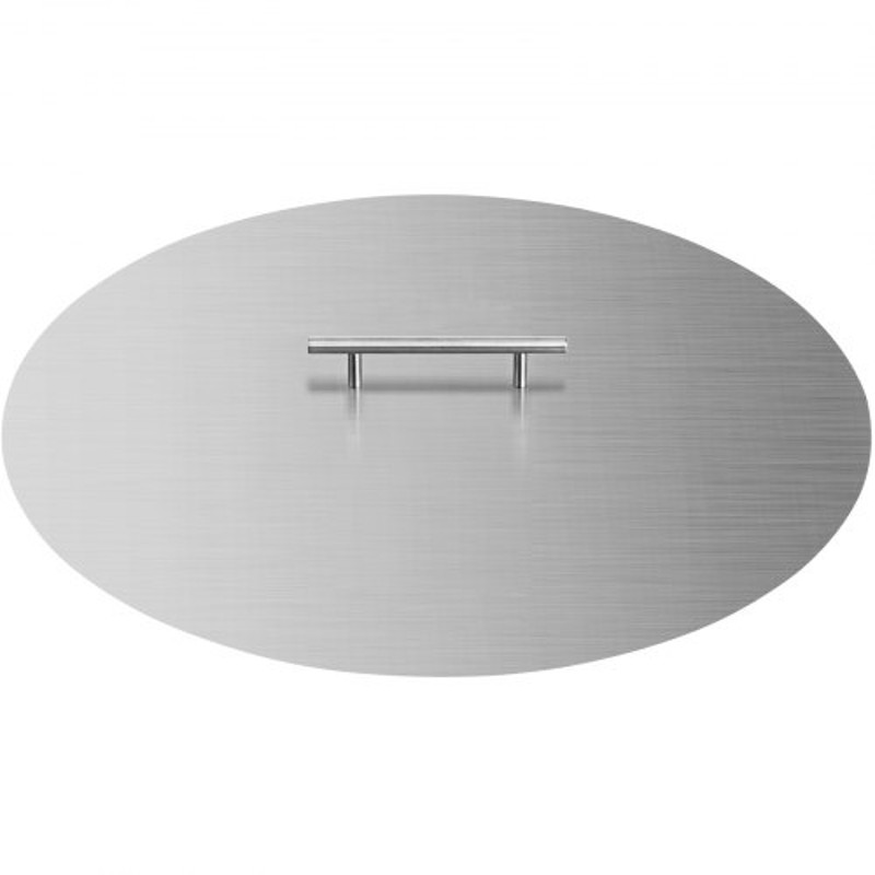 Fire Pit Lid Round Stainless Steel Fire Pit Ring Cover HeavyDuty Burner Lid For Round Outdoor Patio 10