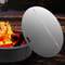 Round Foldable Fire Pit Lid Stainless Steel Spark Screen Snuff Cover HeavyDuty Fire Pit Ring With H