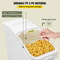 Food Ingredient Bin With Scoop Cup Storage Container With Sliding Lid Wheels Commercial Kitchen Gr 5