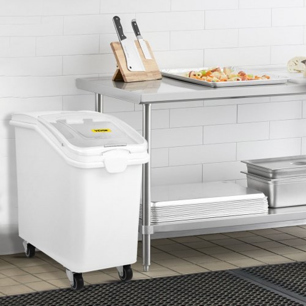 Ingredient Bin With Scoop Sliding Lid Cup Food Grade Storage Container For Commercial Kitchens Flo 1