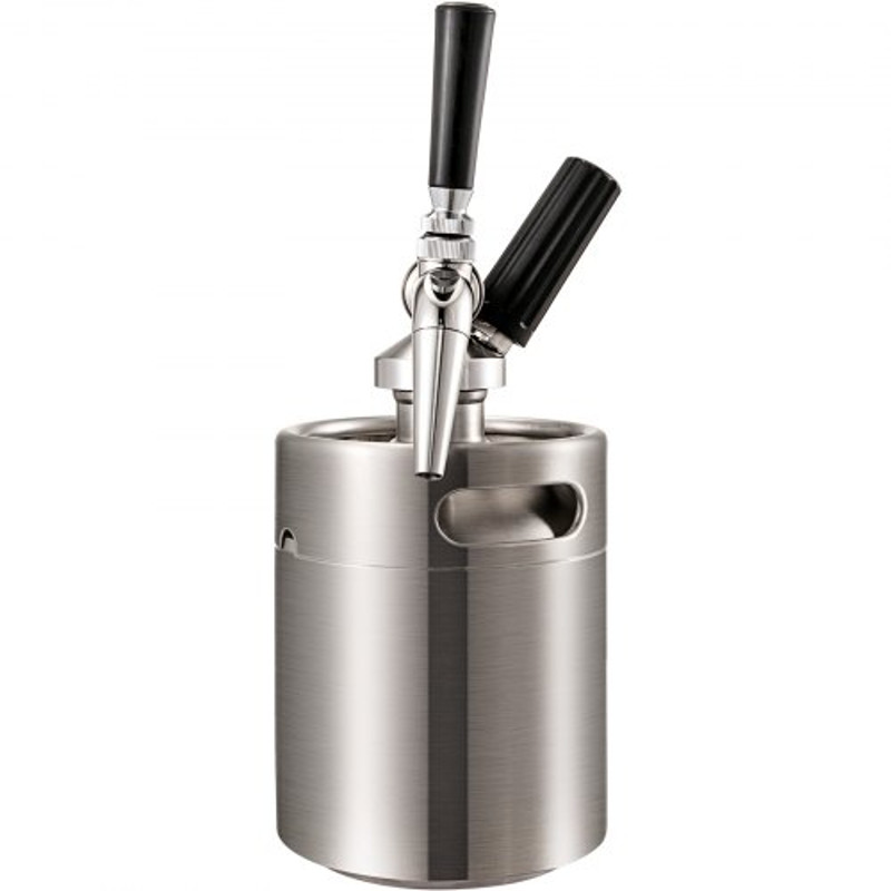 2L Nitro Brew Coffee Maker, Professional Nitro Cold Brew Coffee Maker, Portable Stainless Steel Keg with Easy-Pour
