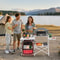 Portable Camping Kitchen Table Foldable Picnic Cabinet With Storage Rack Windshield Side Tables 0