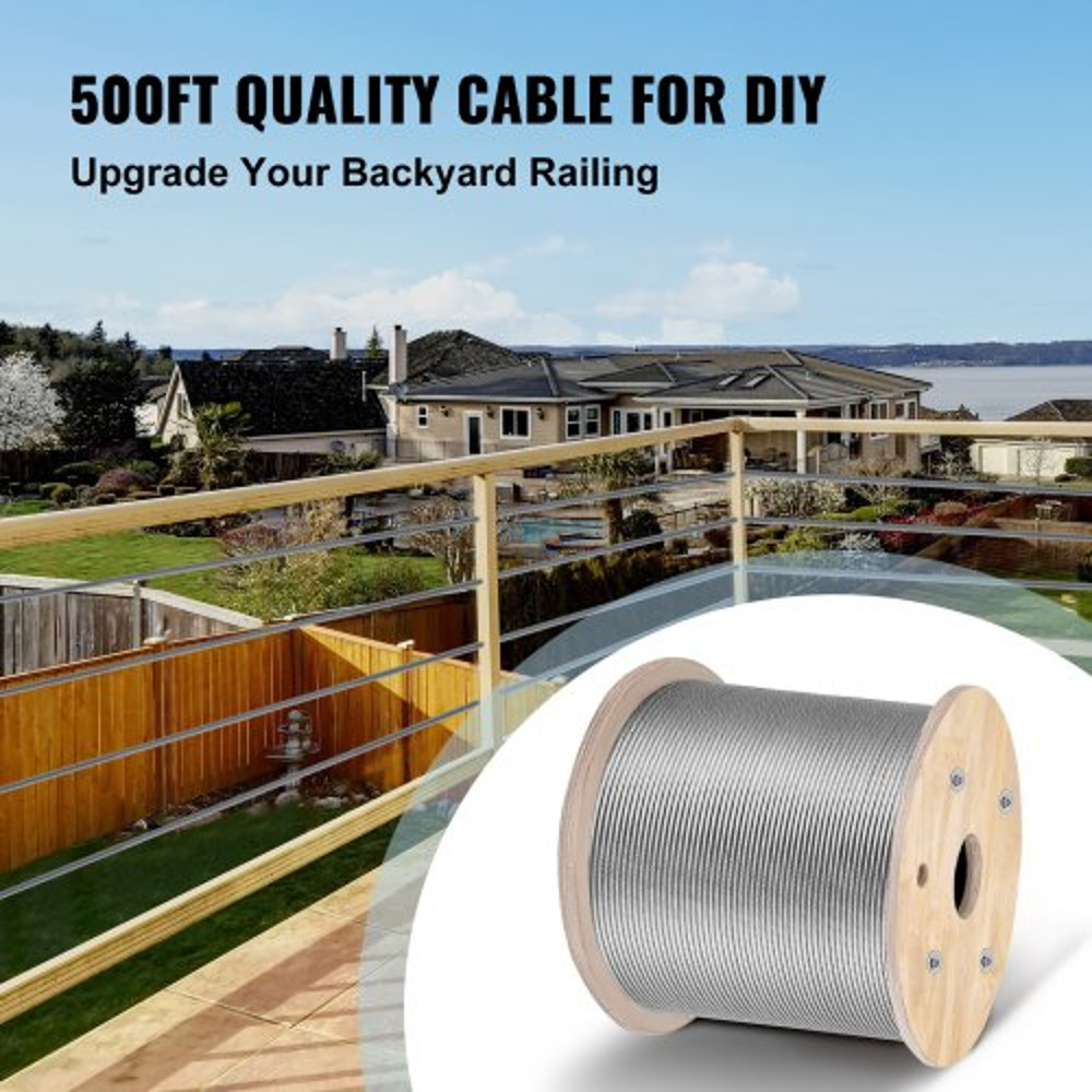 Wire Rope Marine Grade Stainless Steel Cable Railing Braided Aircraft Cable For Deck Balusters Porc 2