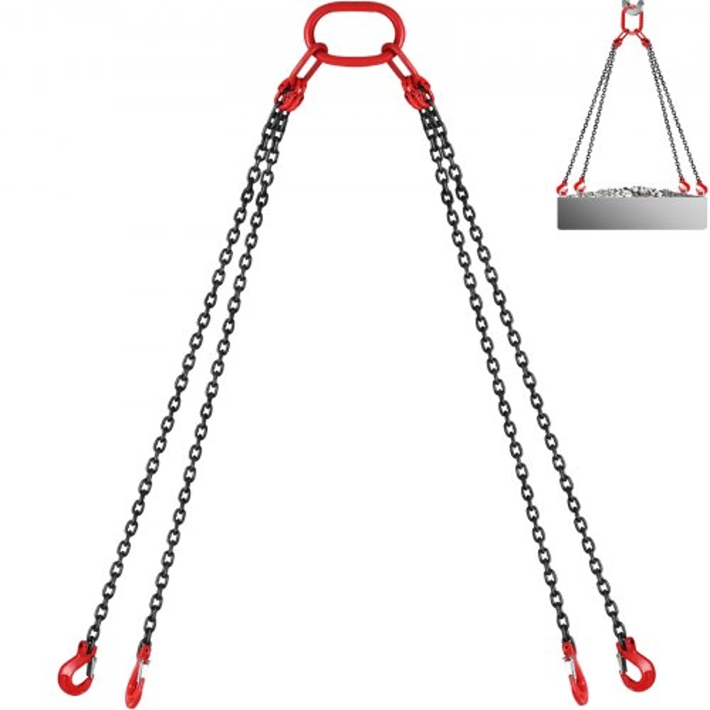 Alloy Steel Chain Sling With Legs Engine Lift Chain Hoist Lifts 3 Ton Heavy Duty Rigging For Constr 0