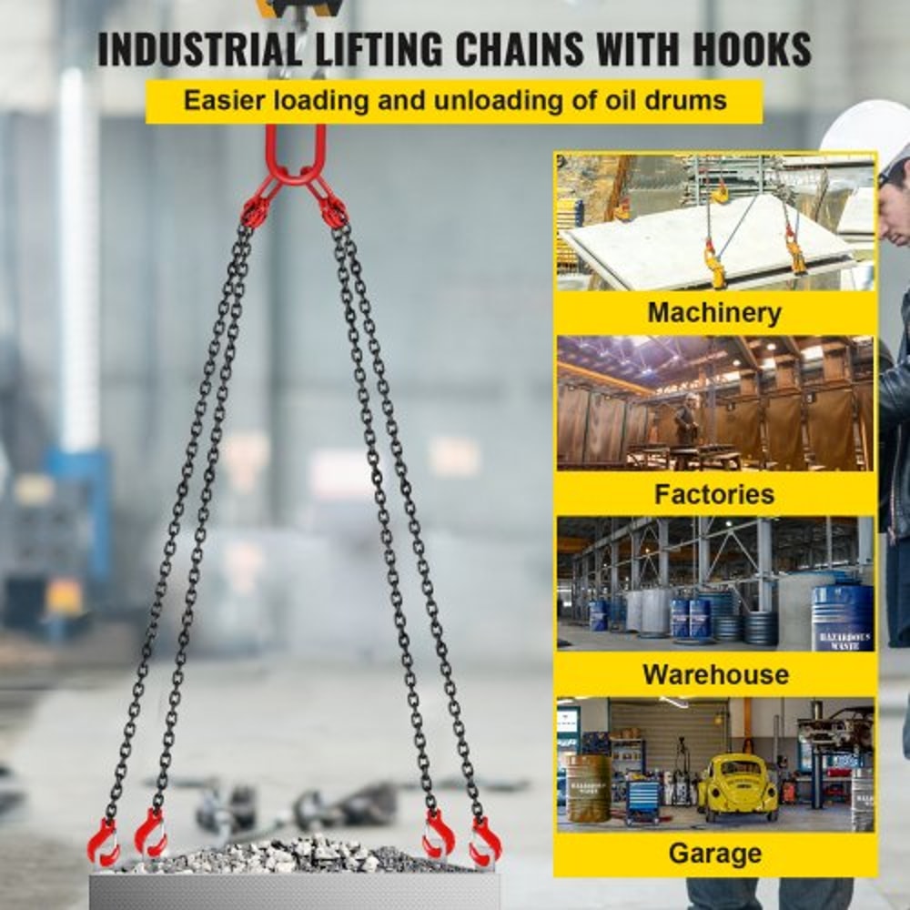 Alloy Steel Chain Sling With Legs Engine Lift Chain Hoist Lifts 3 Ton Heavy Duty Rigging For Constr 2
