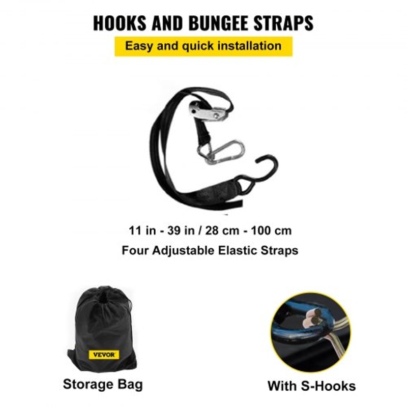 Heavy Duty Cargo Net For Pickup Truck Bed Includes Mesh Cam Buckles SHooks Cross Straps Fits Traile 5