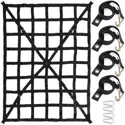heavy duty truck bed cargo net, secure load with s-hooks & cam buckles, ideal for pickup, trailer, or suv roof rack