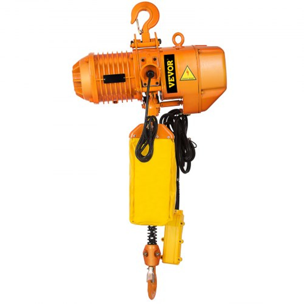 2200LBS Electric Chain Hoist 1 Ton Double Speed Lifting System With G80 Chain Pure Copper Motor  Re 7