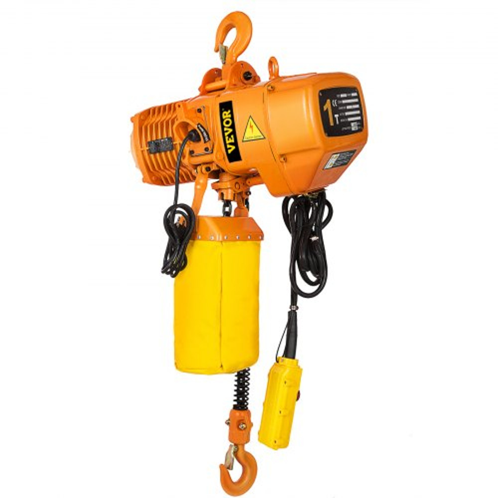 2200LBS Electric Chain Hoist 1 Ton Double Speed Lifting System With G80 Chain Pure Copper Motor  Re 8