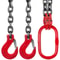 4T Capacity Double Leg Chain Sling, 5ft G80 Lifting Chain with Grab Hooks, 11,000LBS Load Limit – Durable Sling Chain