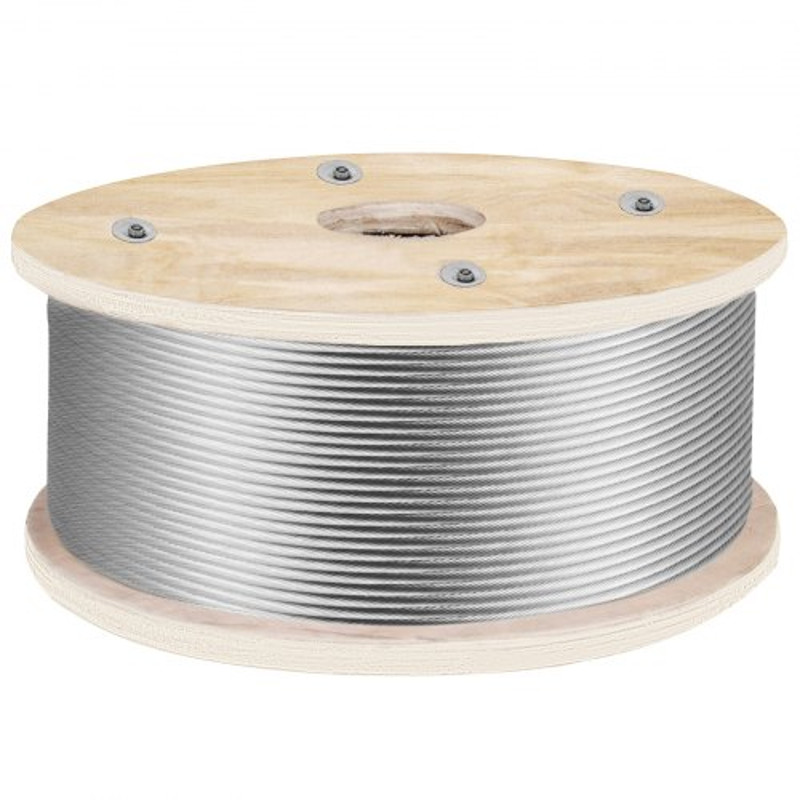 500ft 316 Stainless Steel Wire Rope 316 Inch Steel Wire Cable With 1x19 Strands 4700lbs Breaking St 1