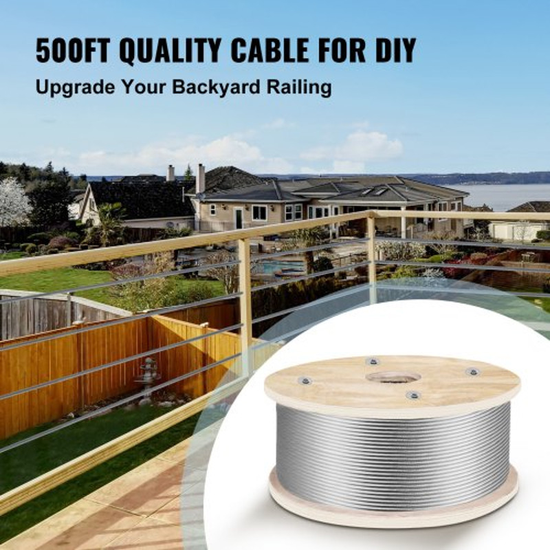 500ft 316 Stainless Steel Wire Rope 316 Inch Steel Wire Cable With 1x19 Strands 4700lbs Breaking St 2