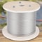 500FT T316 1x19 Marine Grade Steel Cable, 5/32" Wire Rope for Deck Railing Brackets, Handrail Stair & DIY Balustrade