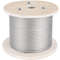 500FT T316 1x19 Marine Grade Steel Cable, 5/32" Wire Rope for Deck Railing Brackets, Handrail Stair & DIY Balustrade