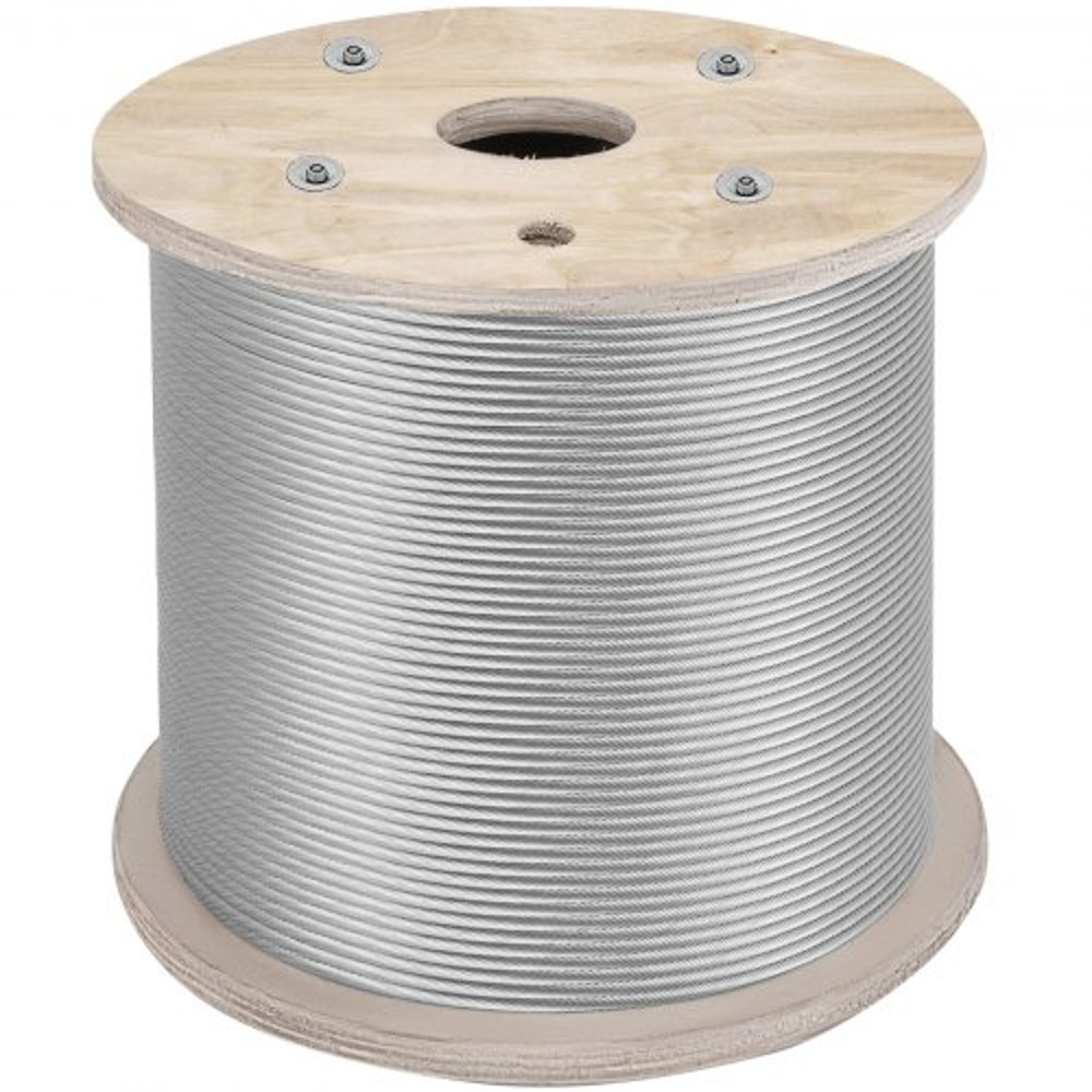 200FT T304 Stainless Steel Wire Rope 14 7x19 Steel Cable For Railing Decking  DIY Balustrade 6400lb 1