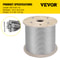 200FT T304 Stainless Steel Wire Rope 14 7x19 Steel Cable For Railing Decking DIY Balustrade 6400lb 7