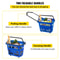 6Pack Plastic Rolling Shopping Basket Set With Wheels 75lb Capacity Foldable Handles For Retail Sto 5