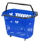 6Pack Plastic Rolling Shopping Basket Set With Wheels 75lb Capacity Foldable Handles For Retail Sto 10