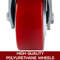 Polyurethane Iron Core Plate Casters Set 1000LBS Capacity Wheels With Side Brake 2 Swivel  2 Rigid 3
