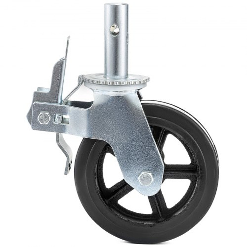 IndustrialGrade Rubber Swivel Casters With Dual Locking 360 Mobility 1100LBS Load Capacity Set Of 4 0